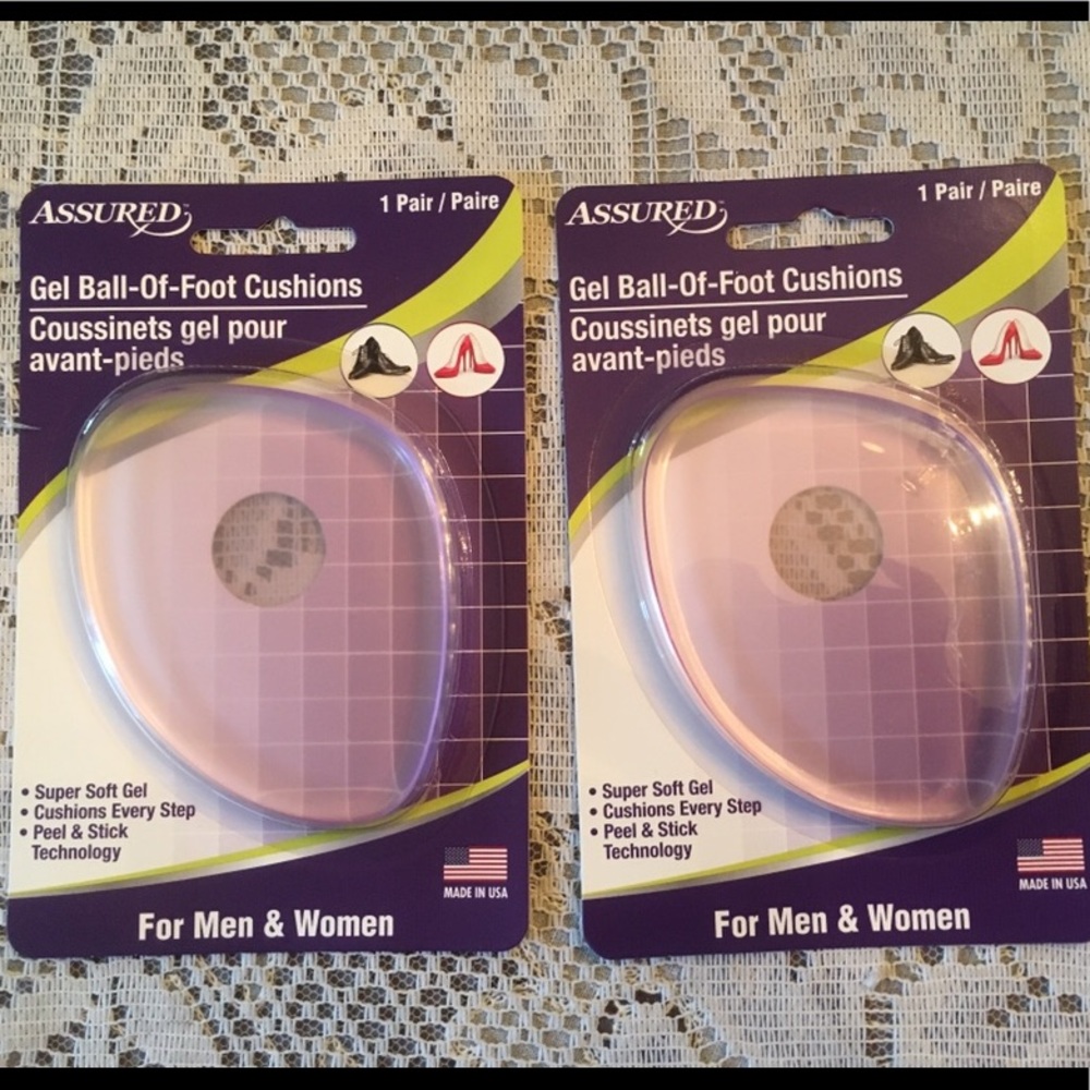 2 Pair Of Assured Gel Ball of Foot Cushions